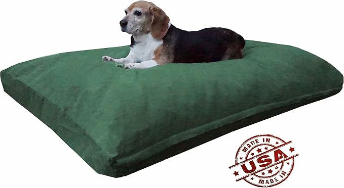 Dogbed4less XL Memory Foam Dog Bed Pillow with Waterproof Liner and Durable Pet Bed Canvas Cover 40X35 Inches, Olive Green - Image 2