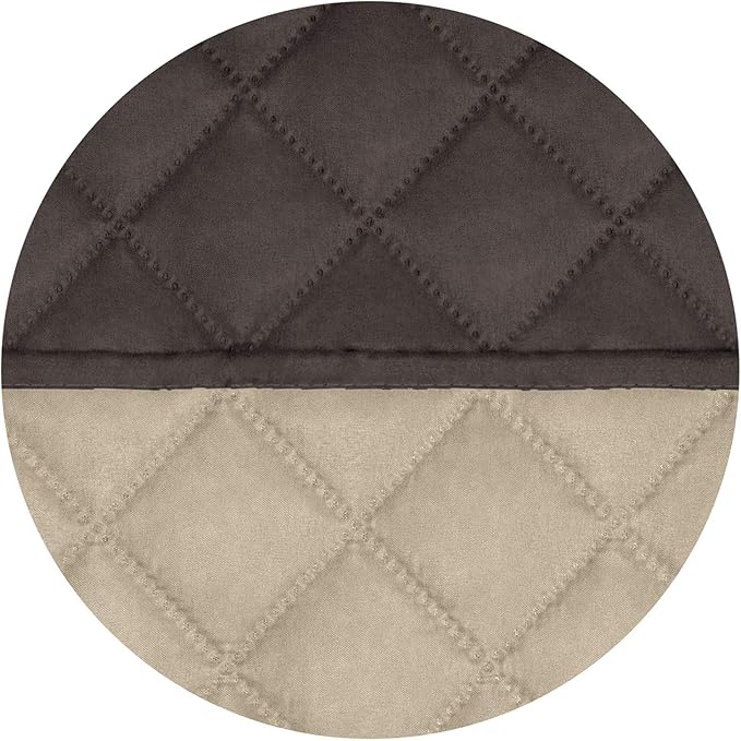 PureFit Reversible Quilted Oversized Recliner Sofa Cover, Water Resistant Furniture Protector, Washable Couch Cover with Elastic Straps for Kids, Dogs, Pets (Large, Chocolate/Beige) | Chocolate/Beige, Water Resistant Couch Protector, Washable Pet Couch... - Image 5