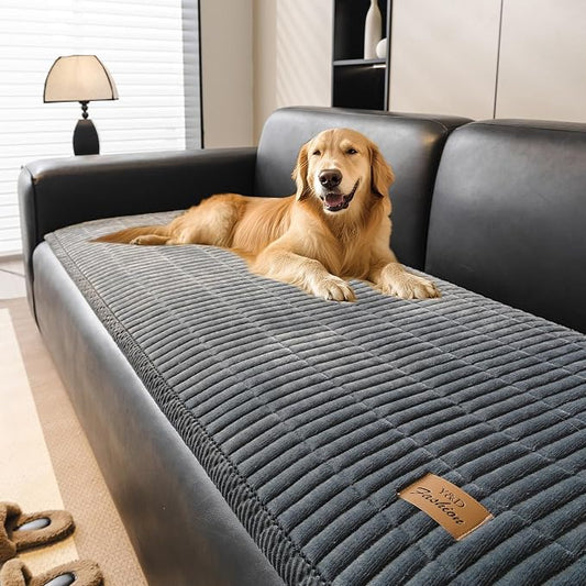 Couch Covers for Dogs, Velvet Dog Couch Cover, Pet Couchs Covers for Loveseat, Couchs Protector for Dogs, Sofa Cover for Pets Washable(1PC, Dark Grey, 27.6"×59.1", 2 Seater) by PJLZJFBY