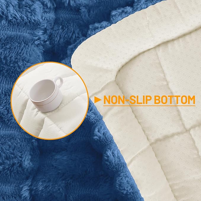 Smiry Non Slip Couch Covers for Dogs, Scratch Resistant Pet Sofa Protector | Machine Washable Soft Fuzzy Thick Furniture Cover for Sofa Loveseat Sectional Large Dogs, Navy, 27.6" x 59" - Image 11