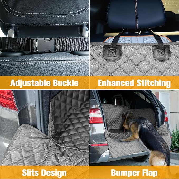 PETICON SUV Cargo Liner for Dogs, Trunk Cover with Bumper Flap Protector | Waterproof Pet Cargo Cover with Side Flaps, Dog Car Seat Cover with Non-Slip Mat, Prevents Scratches, Pet Hair, Mud, and Dirt - Image 5