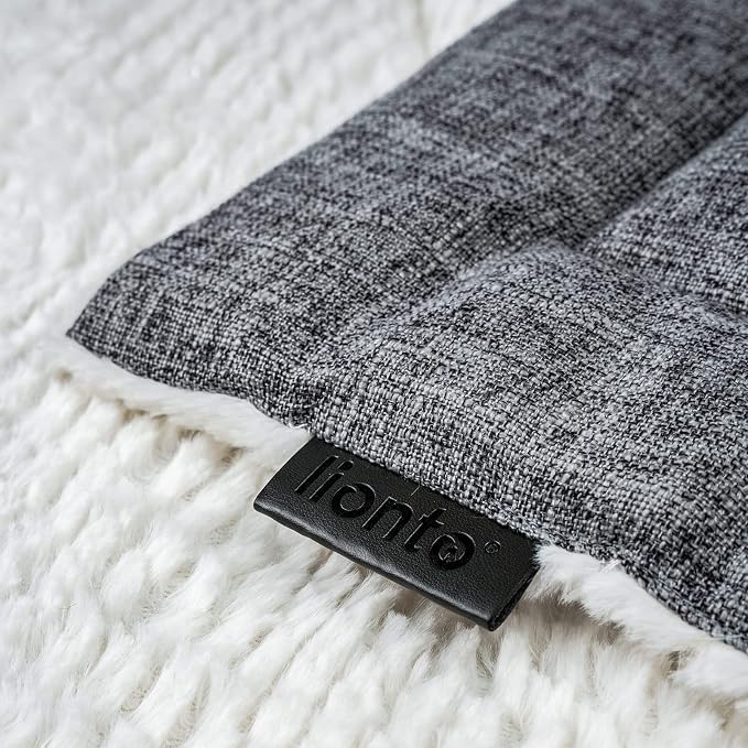 lionto Reversible Warming Blanket for Dogs and Cats, Washable Lined Rug with Hard-Wearing and Fluffy Side, 19,7x13,8 in, hygienic mat with Cold Protection for Pets, Gray - Image 4