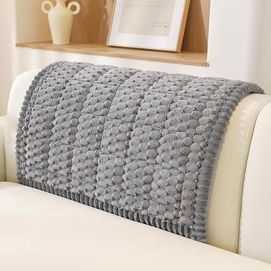 OstepDecor Couch Cover for Dogs, Washable Non Slip Sofa Cover for Pets, Soft Couch Covers for Sofa, Loveseat and Sectional, Furniture Protector Against Pet Hair & Scratches (35.4" x 35.4", Grey) by OstepDecor