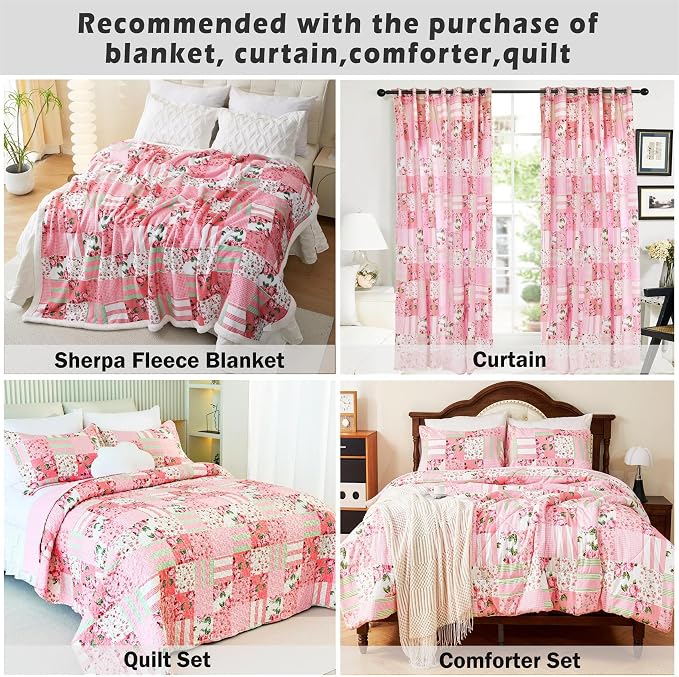 Skidproof Sofa Cover-Floral Sofa Slipcover with Elastic Straps-Easy Fit Slip Cover-Washable Furniture Protector for Pets and Kids(Loveseat,Pink) - Image 3