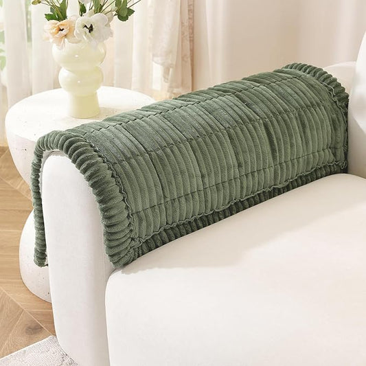 OstepDecor Couch Cover for Dogs, Washable Non Slip Sofa Cover for Pets, Soft Couch Covers for Sofa, Loveseat and Sectional, Furniture Protector Against Pet Hair & Scratches (20" x 24", Moss Green) by OstepDecor