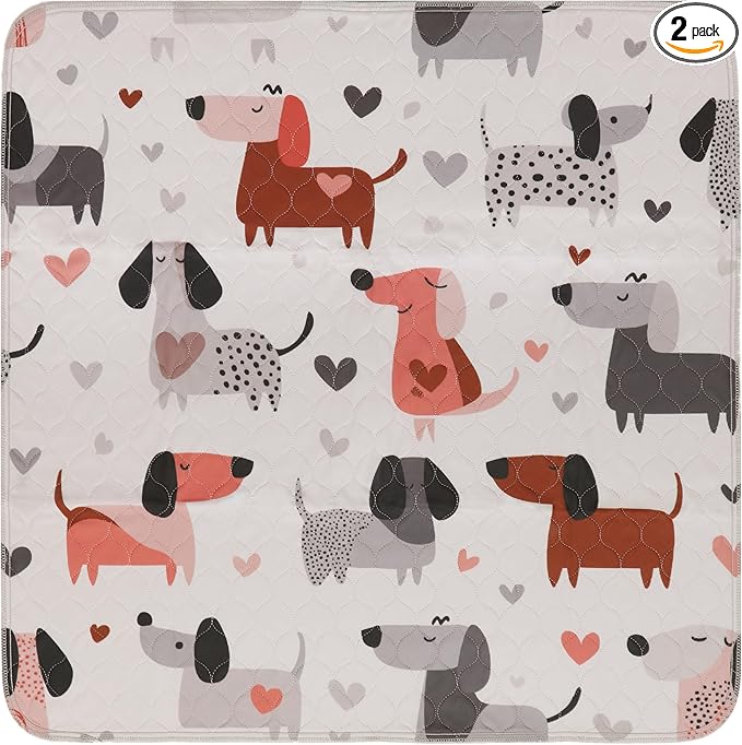 PUPIBOO Washable Pee Pads for Dogs and Cats - Super Absorbent Reusable Puppy Training Pads - 100% Waterproof, Leak-Proof & Non-Slip Whelping Pads for Pet Housebreaking by PUPIBOO