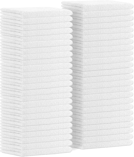 Avalon Towels Microfiber Cleaning Cloths (Value Pack of 48) - Size 16 x 16 Inches, Highly Absorbent Cleaning Rags, Lint Free, Reusable and Washable, Microfiber Towels for Cars by AvalonTowels