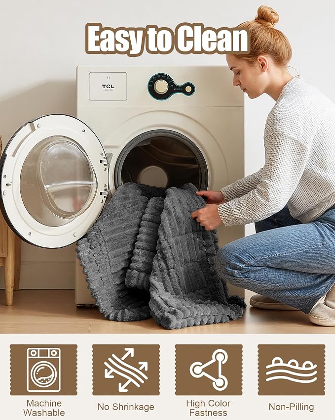 Couch Cover for Dogs Cats, Non Slip Washable Pet Sofa Protector, Plush | Polyester plush, non-slip silicone, machine washable, sofa sectional loveseat recliner, fur scratches muddy paws protection - Image 8