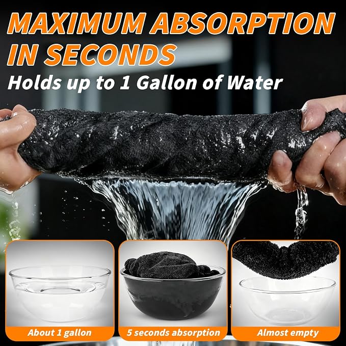 8 Pack Microfiber Car Towels, 36" x 24" Microfiber Cleaning Cloth, 600 GSM | Extra-Large, Thick Highly Absorbent for Quick Drying, Scratch-Free Detailing, Buffing, Polishing, Waxing Cars, Trucks, SUV - Image 4