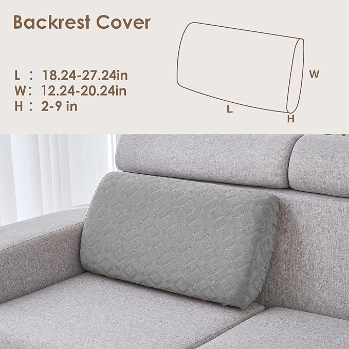 Genina Waterproof Couch Cushion Covers for Pets Washable Sofa Seat Covers | Non Slip,Stretch Jacquard Fabric,Pet Hair & Scratch Protection,Easy Installation,Furniture Protector,Back Cover - Image 5