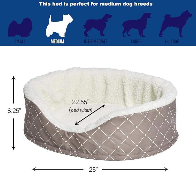 MidWest Homes for Pets CU29MRD Couture Orthopedic Cradle Pet Bed for Dogs & Cats, Medium - Image 4