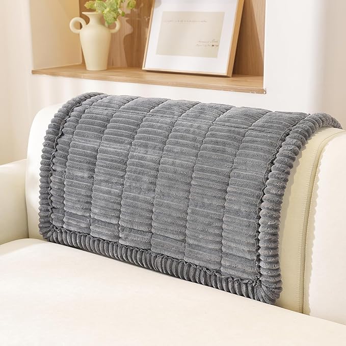 OstepDecor Couch Cover for Dogs, Washable Non Slip Sofa Cover for Pets, Soft Couch Covers for Sofa, Loveseat and Sectional, Furniture Protector Against Pet Hair & Scratches (35.4" x 35.4", Dark Grey) by OstepDecor