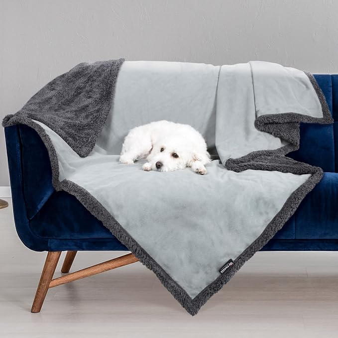 Kritter Planet Waterproof Reversible Pet Blanket for Small Dogs | 30 x 50 Inch, Washable Pet Protector for Sofa, Couch, Crates and Car Seats, Guards Against Fur, Dirt and Everyday Spills - Image 2