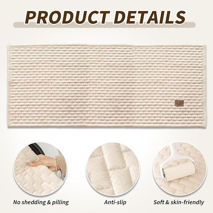 Couch Covers for Dogs Washable, Velvet Dog Couch Cover Protector, Fuzzy Plush Pet Sofa Cover for 2-3 Cushion Couch, Sofa Covers for Pets(1PC,Beige White,27.6"x70.9",2-3 Seater Sofa Pad Cover) - Image 3