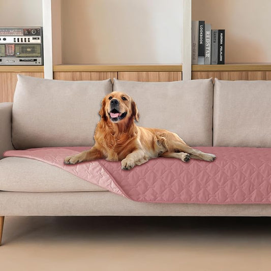 gogobunny 3X Stronger Waterproof Pet Blanket, Scratch Proof Furniture Protector for Dogs Cats, Reversible Cover 30x80 Inch, Dark Pink/Light Pink by gogobunny