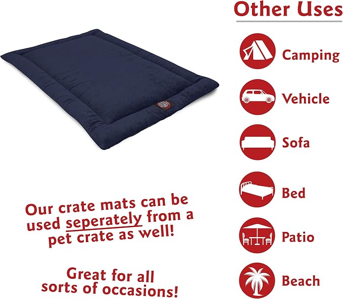 Majestic Pet Dog Crate Mat - Machine Washable Soft Plush Pet Bed Pad for Crates & Kennels | USA Crafted | 24"x18" Villa Orange - Image 7
