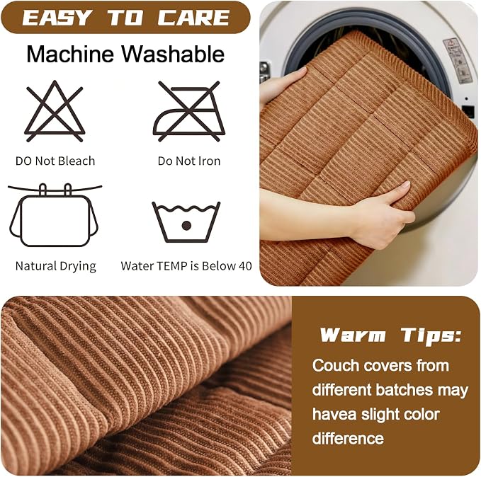 HAOYONG Couch Covers for Dogs Washable, Non Slip Fuzzy Durable Couch Covers for Loveseat Sofa Pet Friendly Furniture Protector Covers Dog Mat for Couches (Coffee, 27.6"×59.1") - Image 6
