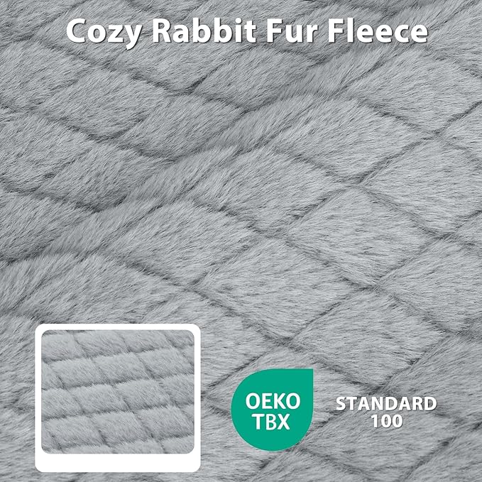 JOEJOY Orthopedic Dog Bed for Large Dogs, Washable Dog Crate Bed Large Sized with Removable Cover, Egg Memory Foam Big Pet Beds, Light Grey, 35"x22" - Image 5