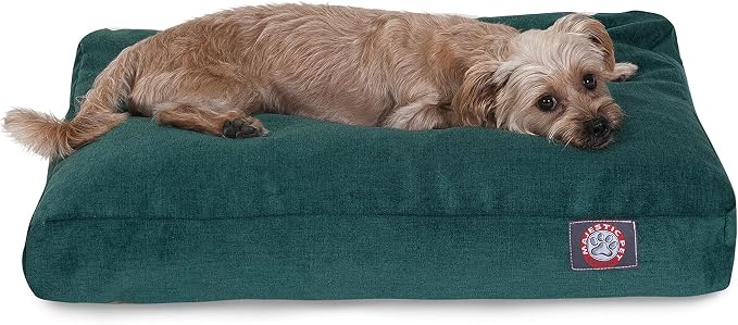Majestic Pet Villa Rectangle Dog Bed Washable – Non Slip Comfy Pet Bed – Crate Bed with Removable Washable Cover – Kennel Bed for Sleeping, Polyester Fiber, Small, Marine by MajesticPet