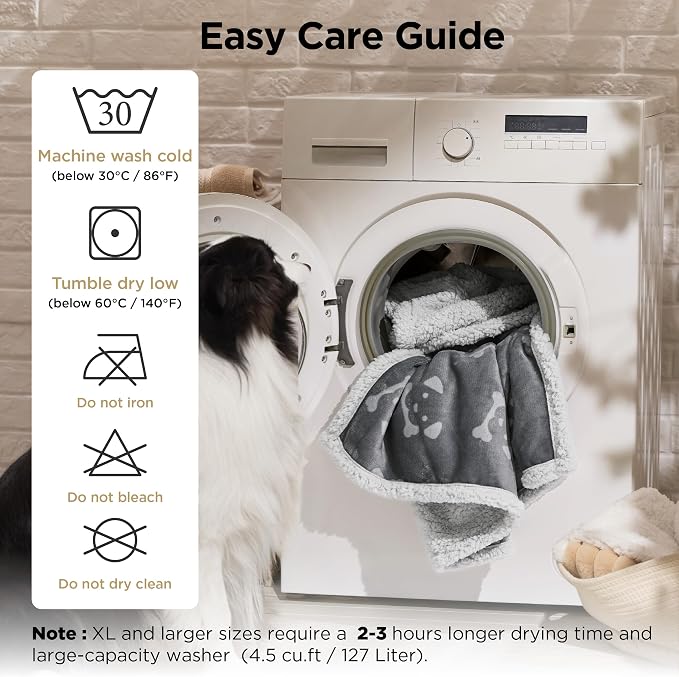 Bedsure Waterproof Dog Blankets for Small Dogs - 25"X35", Anchor Gray | Soft Print Sherpa Fleece Puppy Cat Blanket Washable, Cozy Plush Reversible Throw Furniture Protector for Pet Kitten Doggy - Image 4