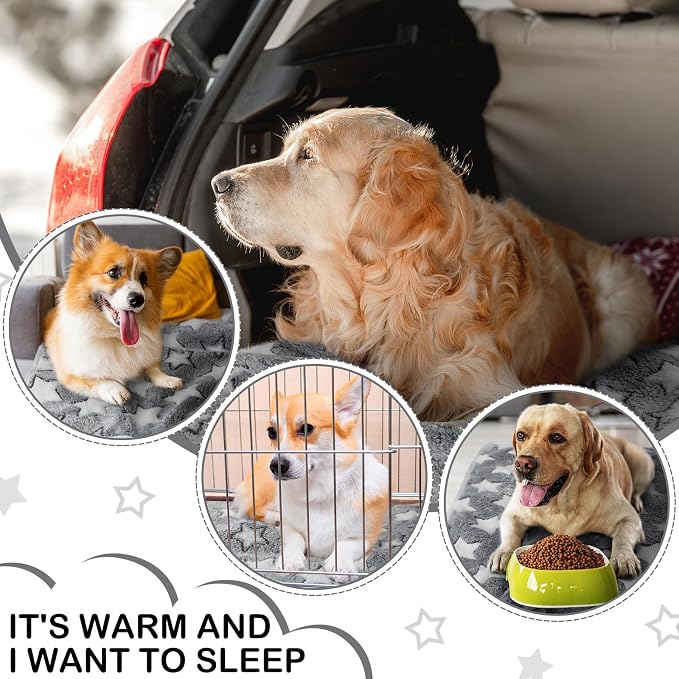 Tudomro 8 Pcs Absorbent Guinea Pig Blankets Washable Small Animal Fleece Bedding Cage Liners Reusable Pet Sleep Mat Pad Cover for Ferret Chinchilla Furniture Protection(Grey Star,16 x 24 Inch) - Image 5