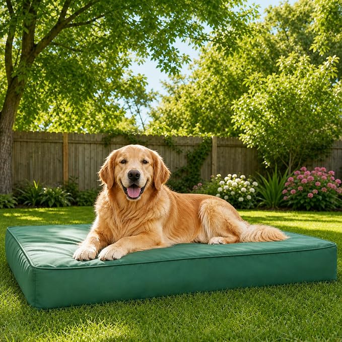 WNPETHOME Outdoor Waterproof Dog Bed Large Sized, Washable Creat Pad 30" | Outdoor & Indoor Use, For Large Sized Dog, Removable Washable Cover, Egg Crate Foam Orthopedic Dog Mat, Up to 35 lbs by WNPETHOMEPETSHOME