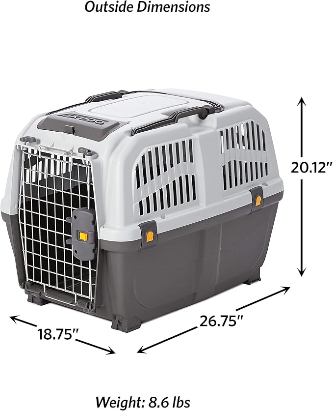 MidWest Homes for Pets Skudo Plastic Carrier, 27-Inch Ideal for Small / Medium Dog Breeds with an Adult Weight of 26-35 Pounds