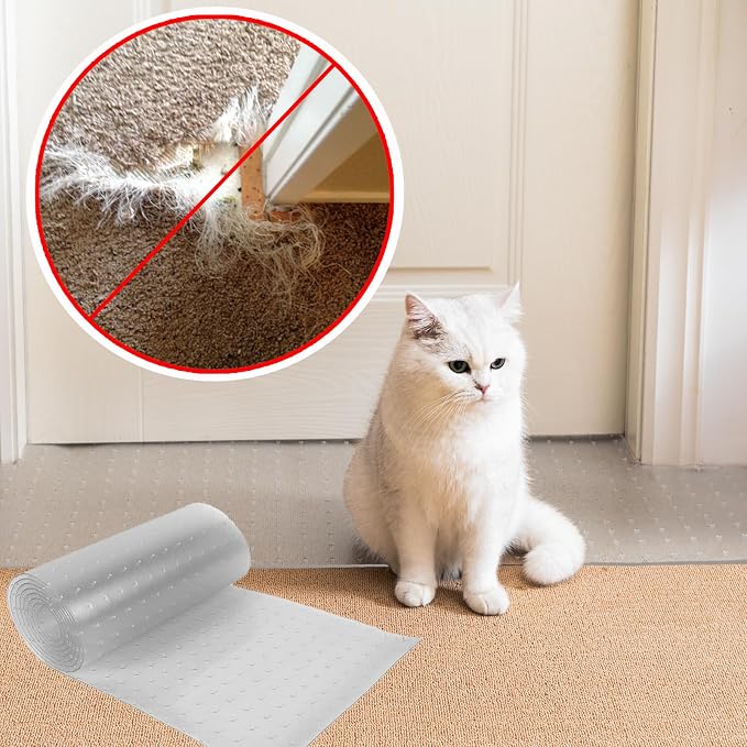 Uross Pet Protector Mat for Doorways - 6.56FT, Anti-Scratch Plastic, Protects Carpet from Cat Scratches by Uross