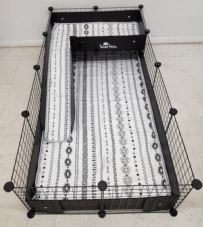 Tater Pets Guinea Pig Fleece Cage Liner - Tidy Mat - Lap Pad - Corner Pad - Absorbent - Machine Washable - for Guinea Pigs and Hedgehogs (Aztec, 30"x18") - Image 4