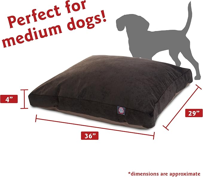 Majestic Pet Villa Rectangle Dog Bed Washable – Non Slip Comfy Pet Bed – Crate Bed with Removable Washable Cover – Kennel Bed for Sleeping, Polyester Fiber, Medium, Storm - Image 3