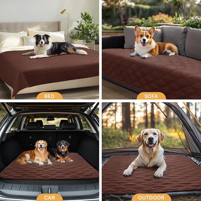 Luciphia Waterproof Couch Cover for Dogs, Non-Slip Pet Sofa Protector | Non-slip waterproof couch cover scratch-resistant machine washable protects sofa bed from spills fur, Coffee Brown, 52" x 82" - Image 7