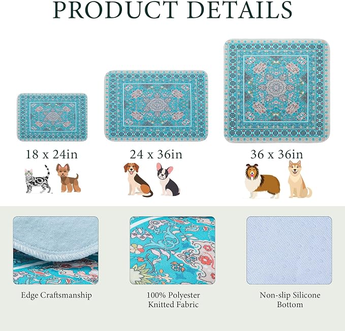 Homimp Washable Pee Pads for Dogs, 4 Pack Reusable Puppy Pads, Absorbent and Leakproof Dog Pee Pads, Non Slip Puppy Training Pads, Pet Mat for Floor, Crate, Couch, Whelping, 18"x24" - Image 6