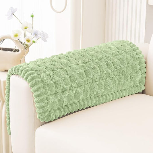 Smiry Non Slip Couch Covers for Dogs, Scratch Resistant Pet Sofa Protector | Machine Washable Soft Fuzzy Thick Furniture Cover for Sofa Loveseat Sectional Large Dogs, Sage Green, 27.6" x 27.6" by Smiry