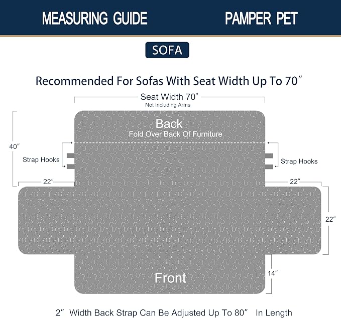 Brilliant Sunshine Grey Heartlove Patchwork Couch Cover, 70" seat | Non Slip Sofa Cover, Quilted Furniture Protector, Large Washable Slipcover for Pets, Dogs & Cats - Image 5