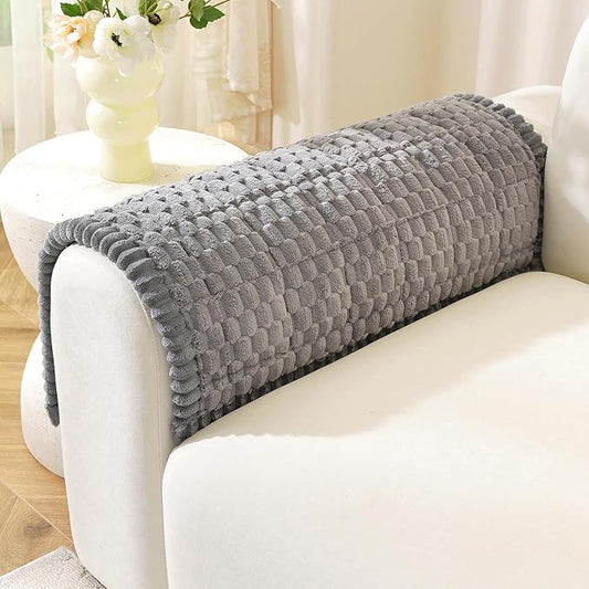 OstepDecor Couch Cover for Dogs, Washable Non Slip Sofa Cover for Pets, Soft Couch Covers for Sofa, Loveseat and Sectional, Furniture Protector Against Pet Hair & Scratches (20" x 24", Grey) by OstepDecor