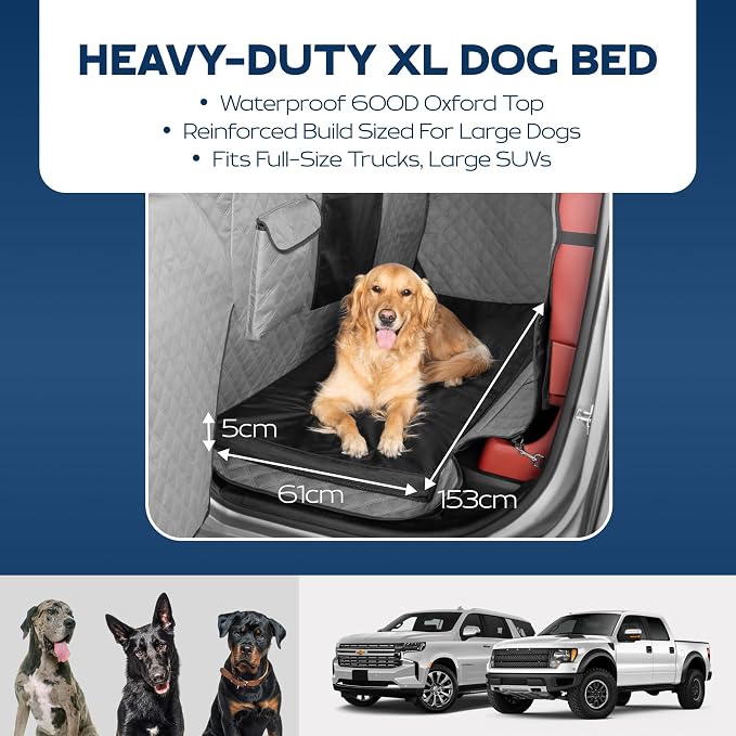 Ruff Liners XL Back Seat Dog Bed Cushion, Gray – As Seen on Shark Tank – for XL Seat Extenders/Floor Covers – Waterproof, Machine-Washable – Backseat Dog Bed with Rebound Foam - Image 4