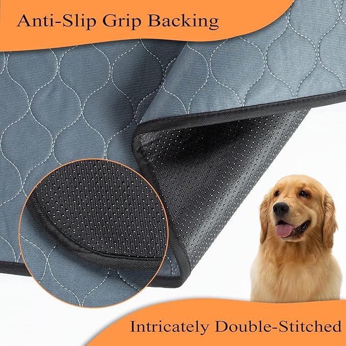 Bunlitent Washable Pee Pads for Dogs 41" x 41", 5 Pack, Reusable Puppy Pads, Dog Training Pads with Quick Dry, Large Anti-Slip Whelping Pad for Pet, Playpen, Incontinence, Housebreaking - Image 4