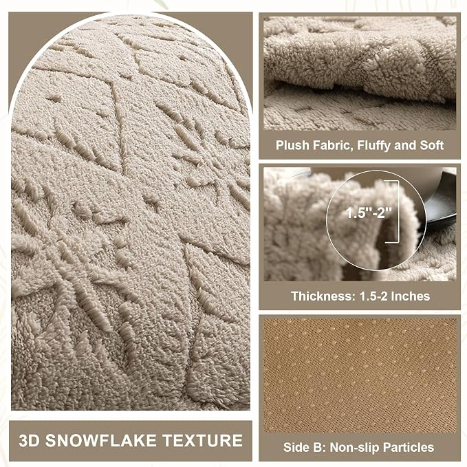 STACYPIK Thickened Soft Khaki Dogs Couch Cover, Fuzzy Loveseat Recliner L Shaped Armrest Backrest, Pet Sofa Protector for 3 Cushion Sofa, Non-Slip Cozy Plush Sofa Slipcover Washable-27.6X70.9IN - Image 3
