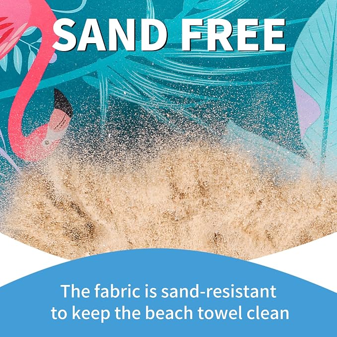 Microfiber Beach Towel Oversized 71x32 Blue Pink with Bag 2 Pack | Thin Lightweight Sand Free Absorbent Quick Dry Compact Large for Adult Travel Camping Pool Swim Bath Cruise Essentials Gift - Image 5