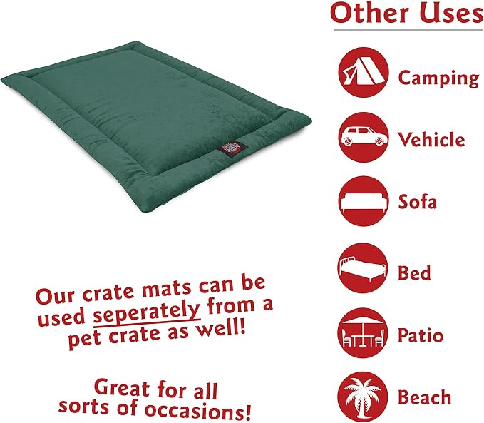 Majestic Pet Dog Crate Mat - Machine Washable Soft Plush Pet Bed Pad for Crates & Kennels | USA Crafted | 48"x30" Villa Marine - Image 7