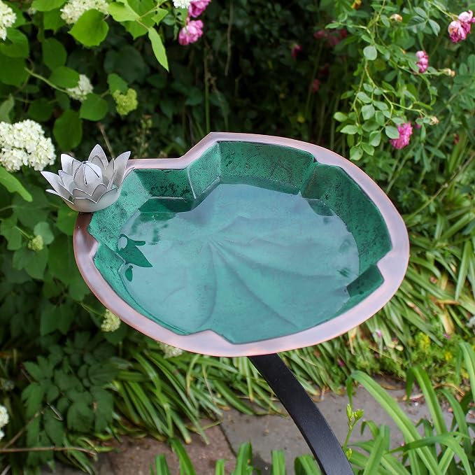 Achla Designs Lilypad Birdbath with Rail Mount Bracket - Image 4