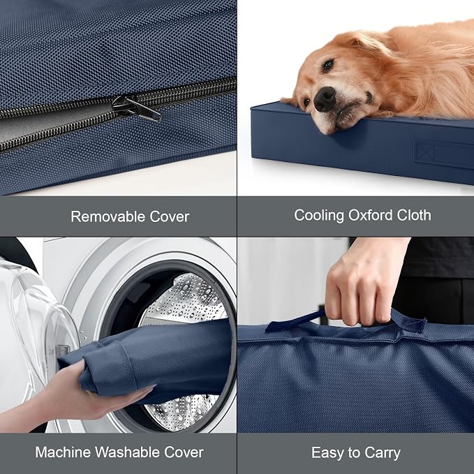 Orthopedic Waterproof Dog Bed for Small Dogs and Cats | Egg Crate Foam for Joint Support, Fits 30x19 Crates, TPU Waterproof Layer, Machine Washable 1680D Oxford Cover, Up to 30 lbs - Image 6