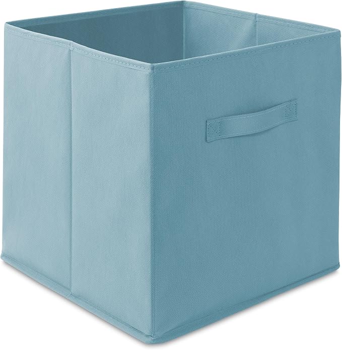 Casafield Set of 12 Collapsible Fabric Cube Storage Bins, Baby Blue - 13" Foldable Cloth Baskets for Shelves, Cubby Organizers & More - Image 2