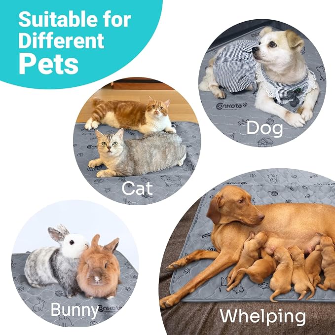 Washable Pee Pads for Dogs 2 Pack, 34" x 36" Reusable Puppy Training Pads Heavy Absorbency Dog Playpen Mats Waterproof with Non-Slip Bottom for Playpen, Crate, Potty, Whelping - Image 6