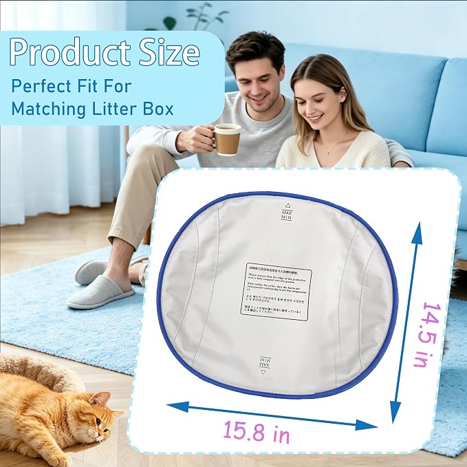 Cat Litter Box Liners for PARUUNTYS Self Cleaning Litter Box | Absorbent Waterproof Scratch-Resistant Cat Litter Pad Compatible with KITPLUS Self Cleaning Litter Box, 3PCS - Image 7