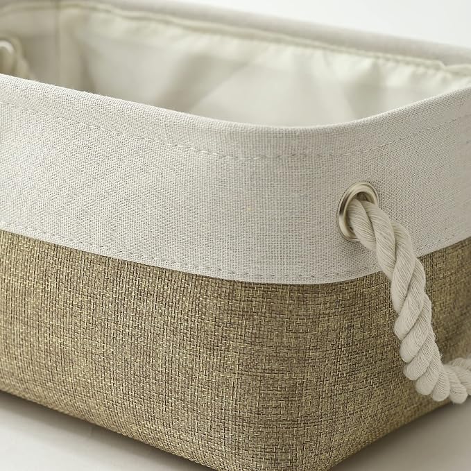 Small Storage Baskets for shelves,Fabric Storage Baskets for closet,rectangular Collapsible baskets for organizing clothes,books,gifts - Image 7