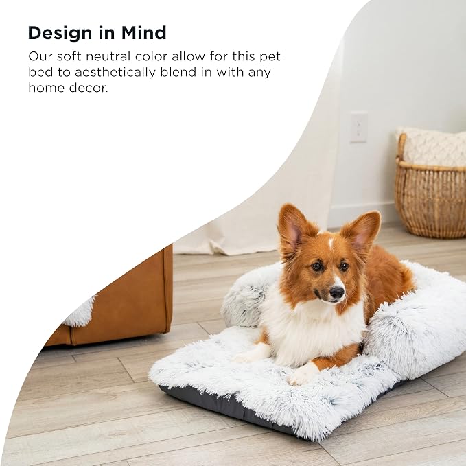 Best Friends by Sheri Nap Mat Dog Bed with Bolster - Washable Crate Pad, Removable Cover, Frost, Medium, 30x17 - Image 6