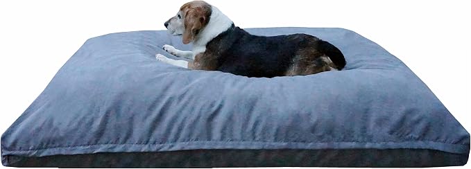 Dogbed4less Large Memory Foam Dog Bed for Medium Dogs, Orthopedic Comfort, Waterproof Liner and Suede Pet Bed Cover 41"X27" Pillow, Grey by Dogbed4less
