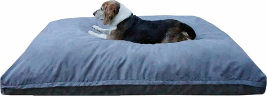 Dogbed4less Large Memory Foam Dog Bed for Medium Dogs, Orthopedic Comfort, Waterproof Liner and Suede Pet Bed Cover 41"X27" Pillow, Grey by Dogbed4less