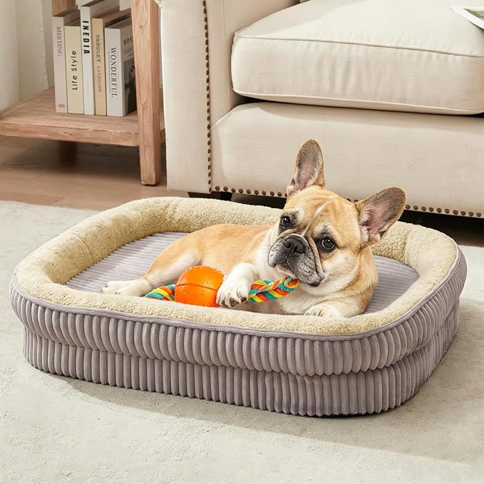 Orthopedic Dog Bed for Medium Dogs Breeds, High Density Egg Crate Foam Dog Sofa Beds,Oval Kennel Bed, Pet Couch Bed with Four Sided Bolster, Removable Washable Cover& Non-Slip Bottom - Image 8